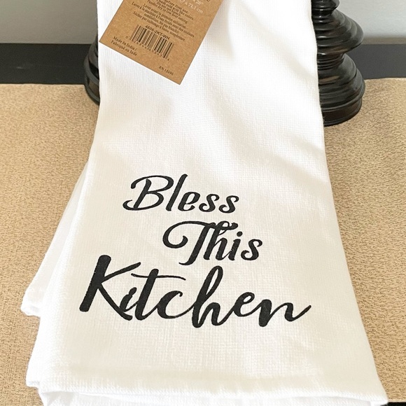 New Set of 2 BLESS THIS HOUSE Kitchen Towels - Picture 2 of 2